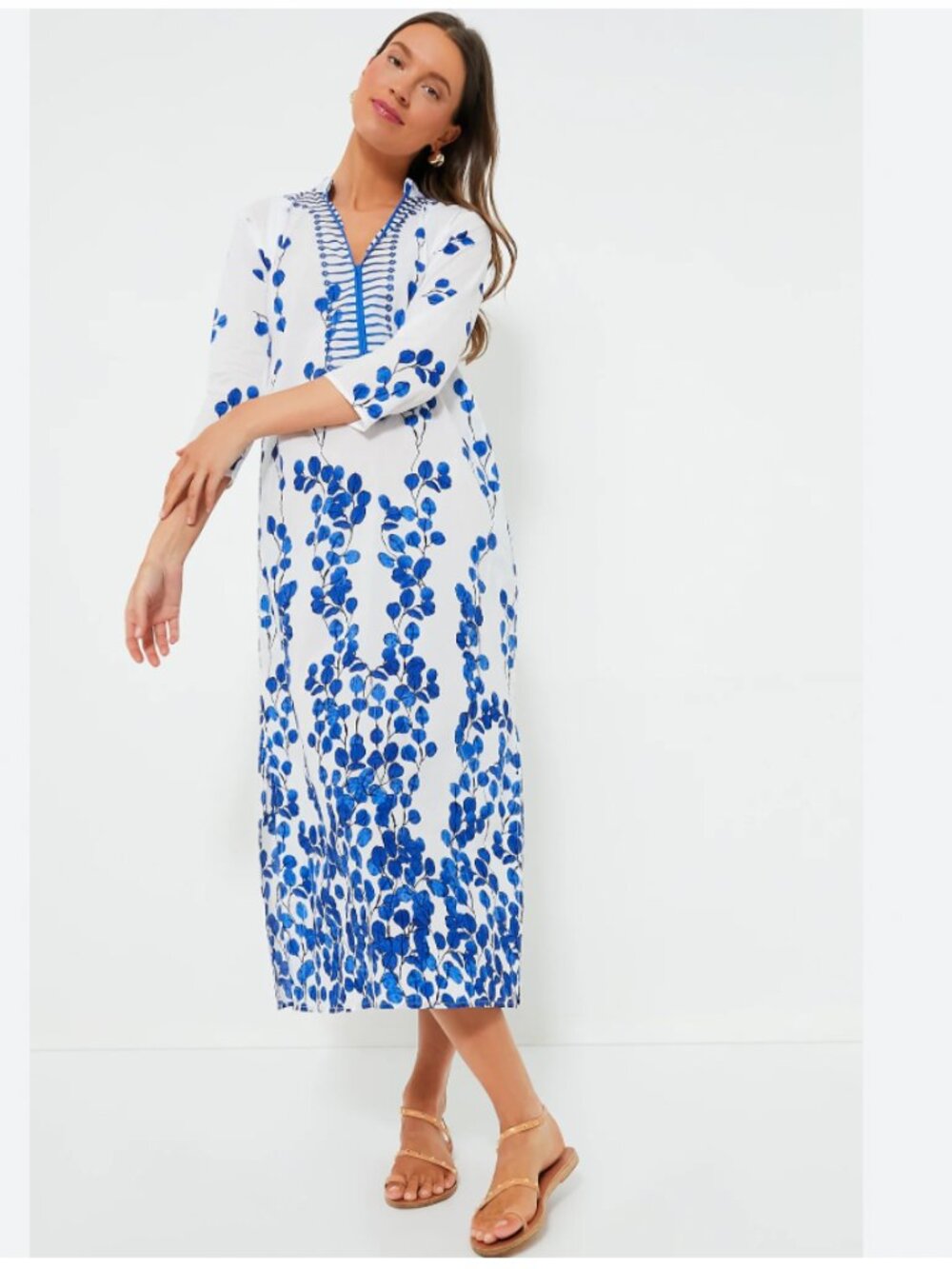 Tuckernuck Ro's Garden Clorinda Kaftan Dress Size Small